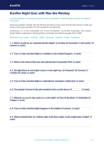 Free Bonfire Night Quiz | Year 4 Supported | BookFlik