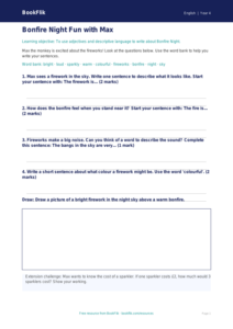 Free Bonfire Night Worksheet | Year 4 Supported | BookFlik