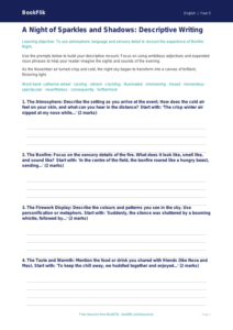 Free Bonfire Night Writing Frame | Year 5 Core | BookFlik