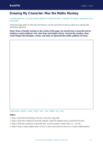 Free Character Description Drawing Sheet | Year 4 Supported | BookFlik