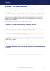 Free Christmas Story Assessment | Year 1 Core | BookFlik