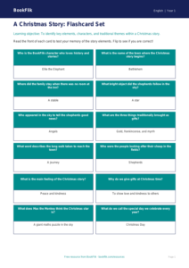 Free Christmas Story Flashcards | Year 1 Core | BookFlik