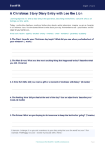 Free Christmas Story Template | Year 1 Core | BookFlik