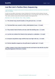 Free Christmas Story Activity Sheet | Year 2 Core | BookFlik