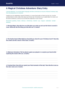 Free Christmas Story Template | Year 2 Core | BookFlik