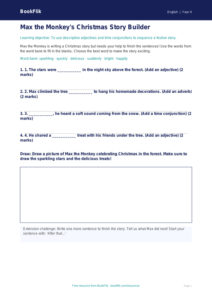 Free Christmas Story Activity Sheet | Year 4 Supported | BookFlik