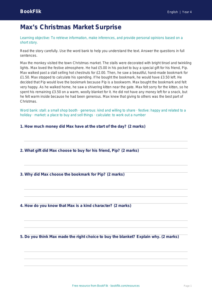 Free Christmas Story Comprehension | Year 4 Supported | BookFlik