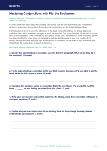 Free Conjunctions Track Sheet | Year 5 Core | BookFlik