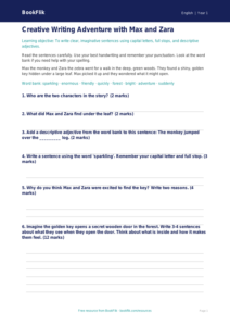 Free Creative Writing Assessment | Year 1 Core | BookFlik