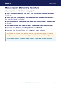 Free Creative Writing Poster | Year 1 Core | BookFlik