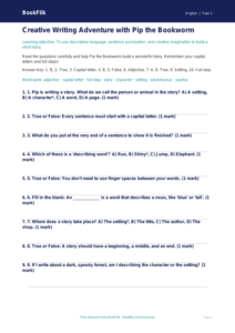 Free Creative Writing Quiz | Year 1 Core | BookFlik