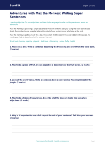 Free Creative Writing Worksheet | Year 1 Core | BookFlik