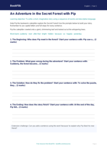 Free Creative Writing Frame for Year 1 | Primary Literacy | BookFlik