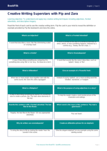 Free Creative Writing Flashcards | Year 3 Core | BookFlik