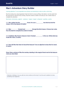 Free Creative Writing Activity Sheet | Year 4 Supported | BookFlik