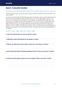 Free Creative Writing Comprehension | Year 4 Supported | BookFlik