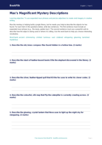 Free Creative Writing Activity Sheet | Year 5 Core | BookFlik
