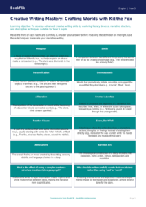 Free Creative Writing Flashcards | Year 5 Greater Depth | BookFlik