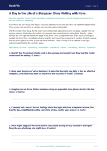 Free Diary Writing Track Sheet | Year 4 Greater Depth | BookFlik