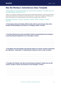 Free Diary Writing Template | Year 5 Core | BookFlik