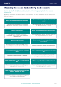 Free Discussion Texts Flashcards | Year 5 Core | BookFlik