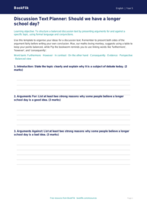 Free Discussion Texts Template | Year 5 Core | BookFlik