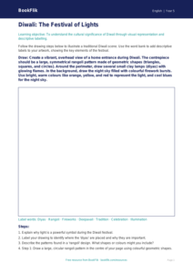 Free Diwali Story Drawing Sheet | Year 5 Core | BookFlik