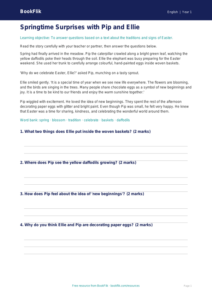 Free Easter Story Comprehension | Year 1 Core | BookFlik