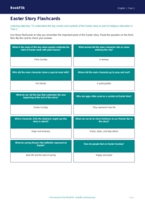 Free Easter Story Flashcards | Year 1 Core | BookFlik