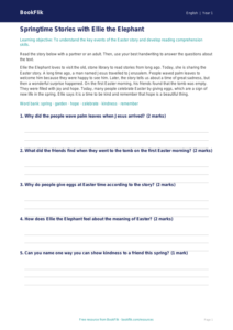 Free Easter Story Track Sheet | Year 1 Core | BookFlik