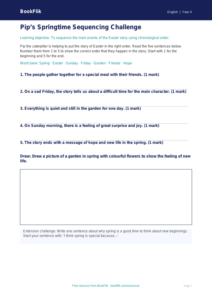 Free Easter Story Activity Sheet | Year 4 Supported | BookFlik