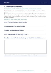 Free Easter Story Track Sheet | Year 4 Supported | BookFlik
