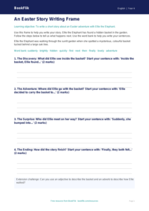 Free Easter Story Writing Frame | Year 4 Supported | BookFlik