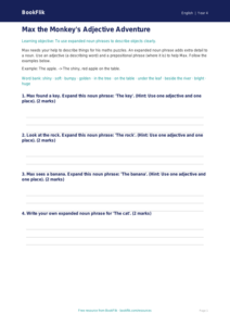 Free Expanded Noun Phrases Worksheet | Year 4 Supported | BookFlik