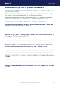 Free Expanded Noun Phrases Track Sheet | Year 5 Core | BookFlik