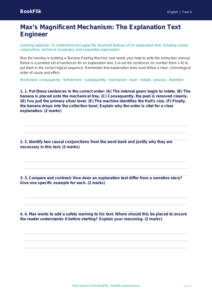 Free Explanation Texts Activity Sheet | Year 4 Greater Depth | BookFlik