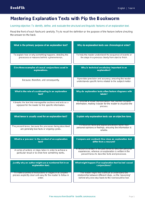 Free Explanation Texts Flashcards | Year 4 Greater Depth | BookFlik