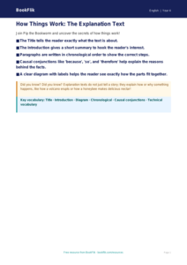 Free Explanation Texts Poster | Year 4 Supported | BookFlik