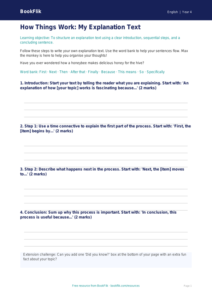 Free Explanation Texts Writing Frame | Year 4 Supported | BookFlik