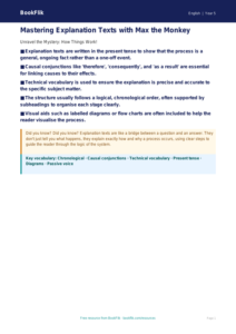 Free Explanation Texts Poster | Year 5 Core | BookFlik