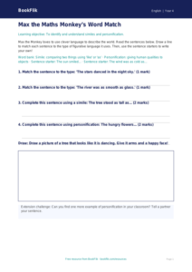 Free Figurative Language Activity Sheet | Year 4 Supported | BookFlik