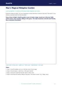 Free Figurative Language Drawing Sheet | Year 4 Supported | BookFlik