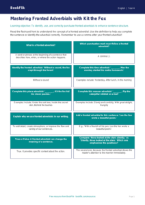 Free Fronted Adverbials Flashcards | Year 4 Greater Depth | BookFlik