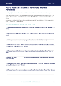 Free Fronted Adverbials Quiz | Year 4 Supported | BookFlik