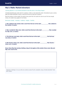 Free Fronted Adverbials Track Sheet | Year 4 Supported | BookFlik