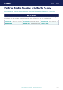 Free Fronted Adverbials Word Mat | Year 4 Greater Depth | BookFlik