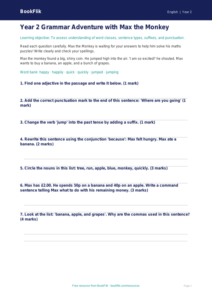 Free Grammar Assessment | Year 2 Core | BookFlik
