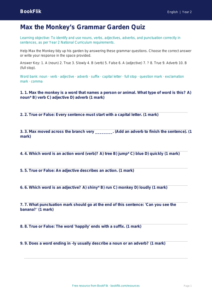 Free Grammar Quiz | Year 2 Core | BookFlik