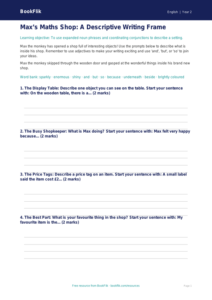 Free Grammar Writing Frame | Year 2 Core | BookFlik