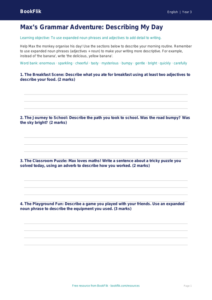 Free Grammar Template | Year 3 Core | BookFlik